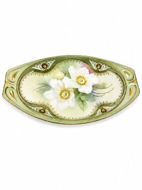 Vintage RS Germany Floral Porcelain Serving Dish Bowl/Trinket Dish